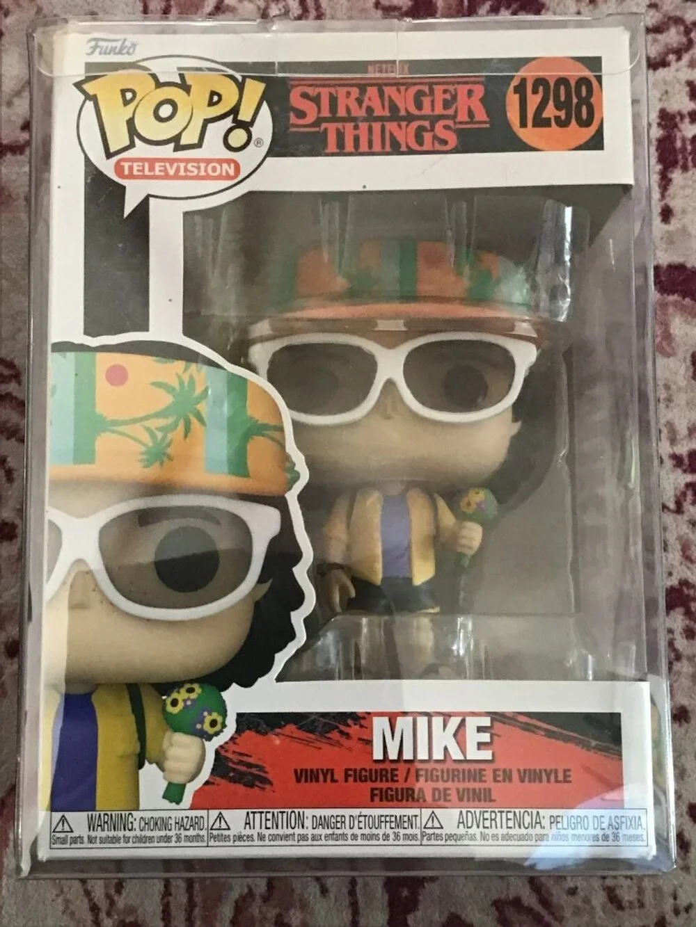 Funko Pop Television Netflix Stranger Things Mike #1298 Vinyl Figure w/Protector